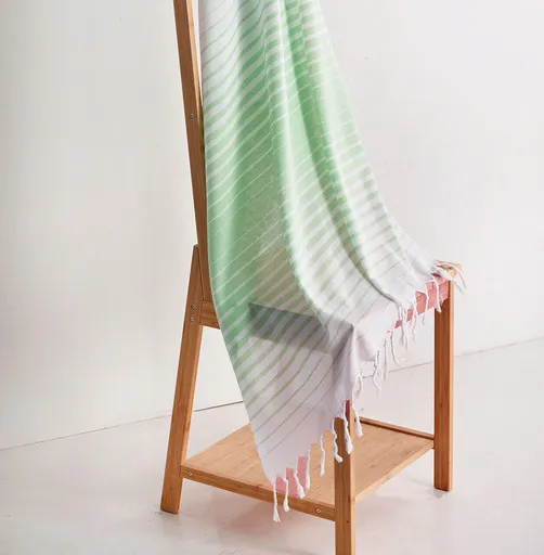 Prosop de plaja, L'essentiel Maison, Golge, Bumbac, Verde