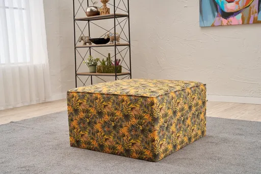 Taburet, Atelier del Sofa, 825BLC5194, Lemn, Galben