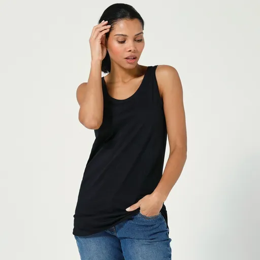 Top din bumbac organic de culoare solidă