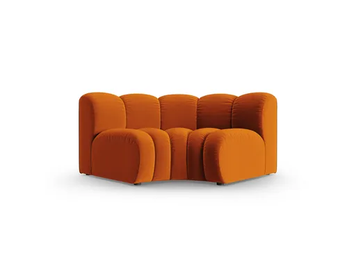 Modul pentru canapea, 1 loc, Lupine-44, Micadoni Home, 185x95x70 cm, catifea, teracota