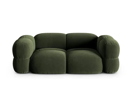 Canapea 3 locuri, Loretto, Cosmopolitan Design, 210x100x68 cm, catifea, verde