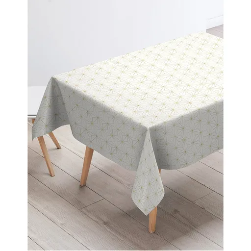 Față de masă cu modele geometrice metalice