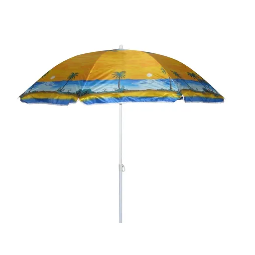 Umbrelă de plajă Happy Green Palmier 180 cm, mix de culori