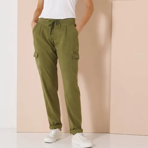 Pantaloni cargo din pânză aerisită