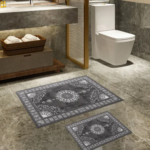 Set covorase de baie, L'essentiel Maison, 510615, Gri