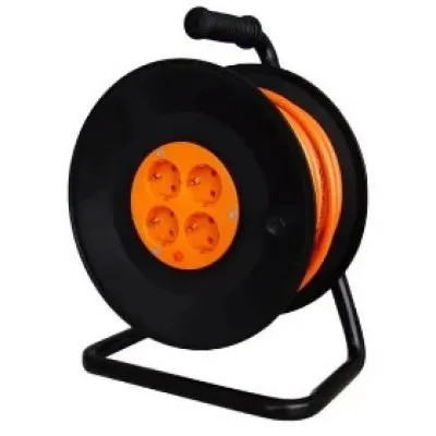 Derulator Starke ST00167, tambur metalic 4 prize 25 m cablu 3x2.5 cu impamantare