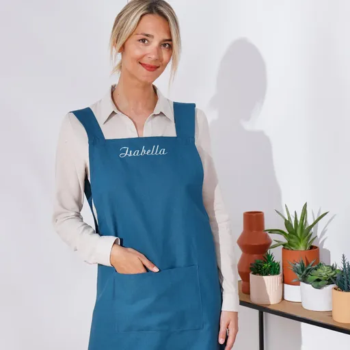 Șorț japonez din bumbac cu broderie