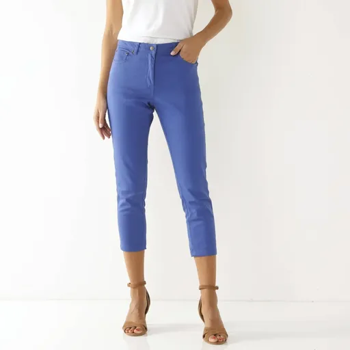 Pantaloni slim fit 7/8 din tweed