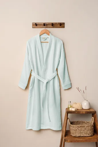 Halat de baie unisex, L'essentiel Maison, Kimono, Verde menta