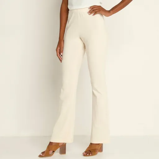 Colanți tip bootcut cu talie elastică