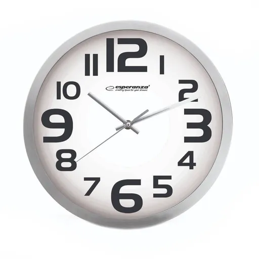 Ceas de perete Esperanza ZURICH EHC013W, 25 cm, Cuart, Alb