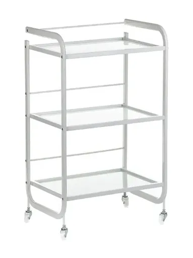 Ucenic Cosmetic cu 3 Sertare, Rafturi din Sticla 48 Cm