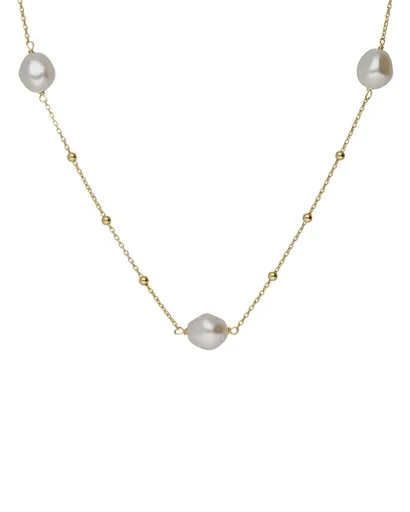 Victoria Cruz Colier lung placat cu aur cu perle sintetice Sera A5566-00DG