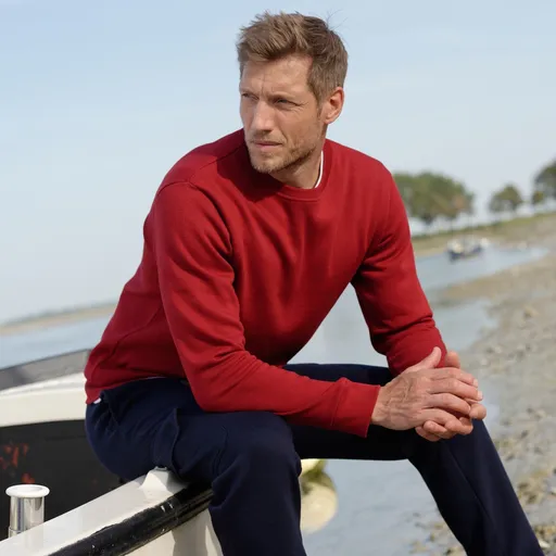 Hanorac cu guler rotund, confecționat din molleton periat