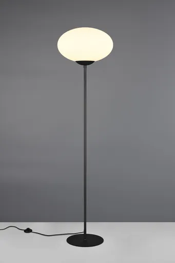 Lampadar Fomento, TRIO, 40x150 cm, 15W, 1x E27, metal, negru mat/alb