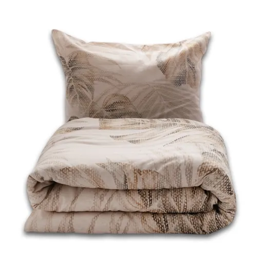 Lenjerie de pat din amestec de bumbac și in Monstera, 160 x 200 cm, 2 buc. 70 x 80 cm