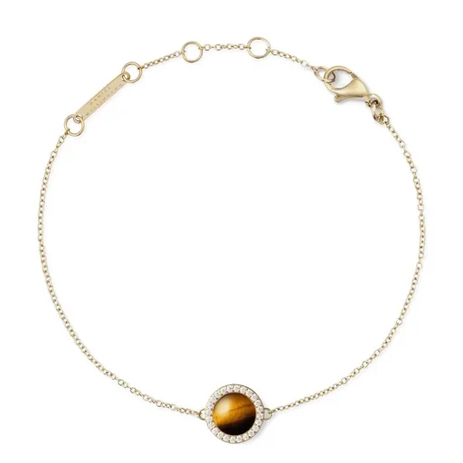 Daniel Wellington Brățară placată cu aur cu ochi de tigru și cristale DW00401427