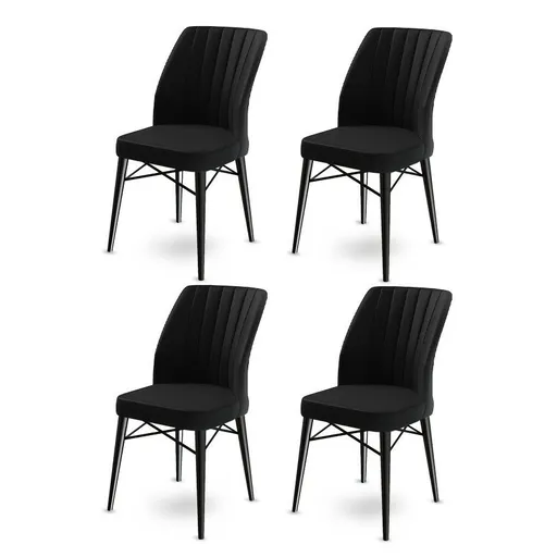 Set de scaune de sufragerie Flex Black, 4 buc.