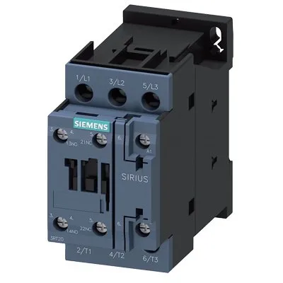 Contactor de putere, AC-3 25A, 11 kW / 400 V 1 NO + 1 NC, 230 V c.a., 50 Hz, 3 poli, Dimensiune S0 borna cu surub Siemens 3RT2026-1AP00