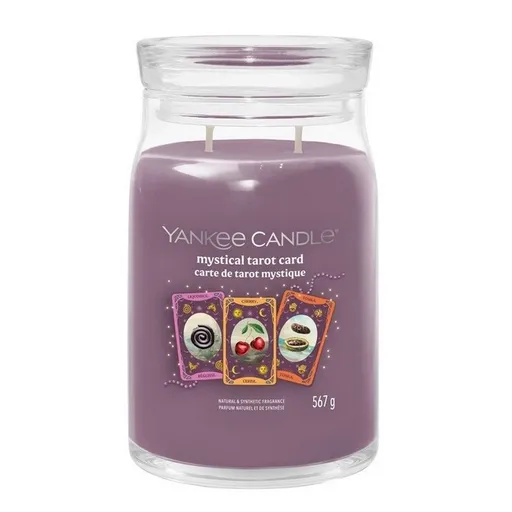 Yankee Candle Lumânare parfumată mare Signature Halloween Mystical Tarot Card, 567 g, mov, L