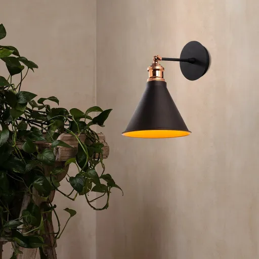 Aplica de perete, Berceste - N-680, Alby, 20 x 29 cm, 1 x E27, 40W, negru