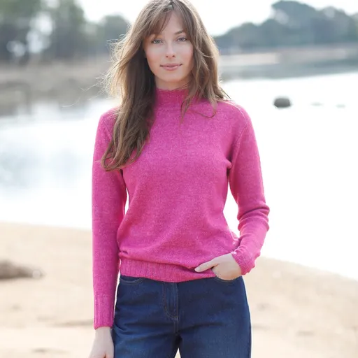 Pulover din poliester reciclat cu guler înalt (1)