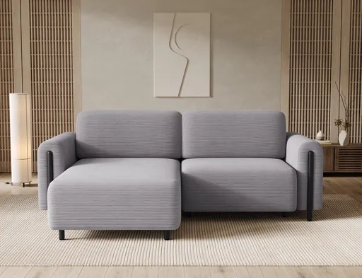 Coltar extensibil stanga 3 locuri ELTAP, LT-BL-03JAR, Acossta, 244x154x95 cm, lemn/poliester, gri/negru