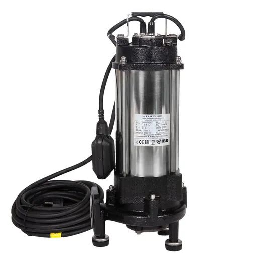 Pompa apa murdara cu tocator, cutit si Plutitor, IBO Kraken 1800F, 1800W, 240 l/min, H Refulare 21 m, 230V