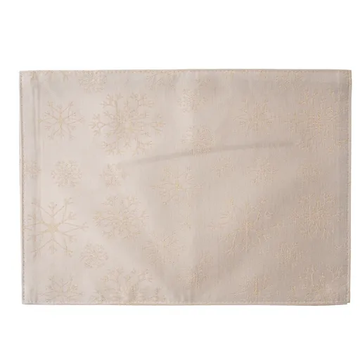 Napron de masă de Crăciun impermeabil Flori aurii, 32 x 45 cm