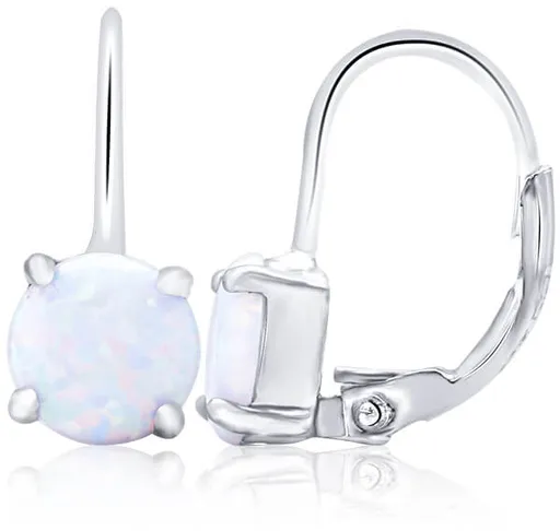 Beneto Cercei frumoși din argint cu opale sintetice AGUC2254