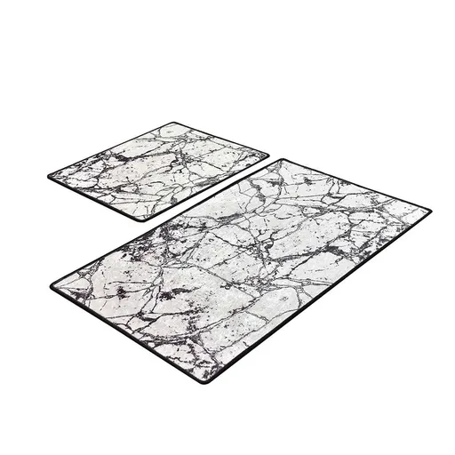 Set 2 covorase de baie Chilai Home 359CHL2459, Fire de catifea 100% antibacteriane, Multicolor