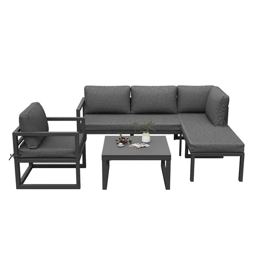 Set mobilier de grădină, Gri | Aosom Romania