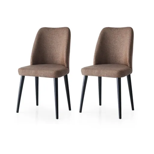 Set de scaune de sufragerie Luna Brown and Black,2 buc.