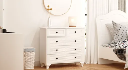 Dulap, Hanah Home, Rb-119, 90x86x40 cm, Alb mat