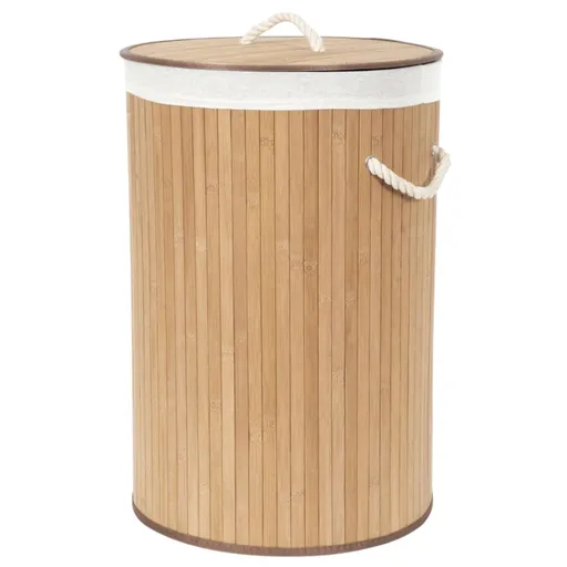 Compactor Coș pentru rufe murdare Bamboo rotund, natural, naturală