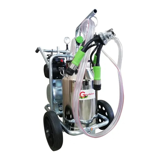 Aparat de muls Vaci Gardelina T140 IN PC, 40L INOX, 1 post, 180 l/min, 10 bovine pe ora