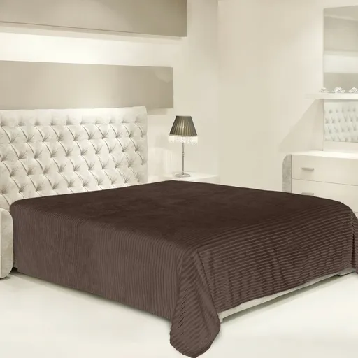 Cuvertură de pat Matex Diuna maro închis , 170 x210 cm, maro închis