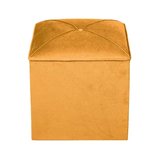 Taburet, Atelier del Sofa, 558ZEN1382, Lemn de brad, Portocaliu