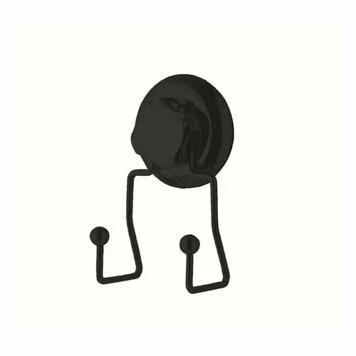 Cârlig de baie dublu Compactor Bestlock negru, negru