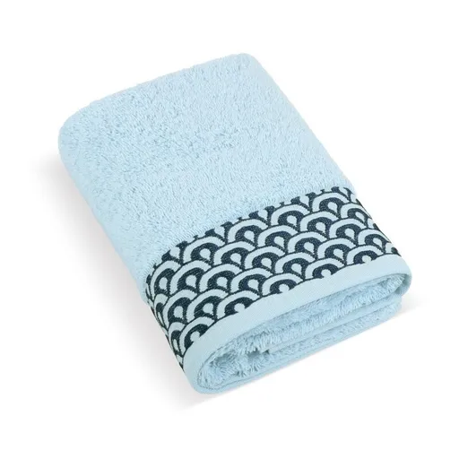 Bellatex Prosop din froté cu dantelă, 50 x 100 cm, albastru, 50 x 100 cm