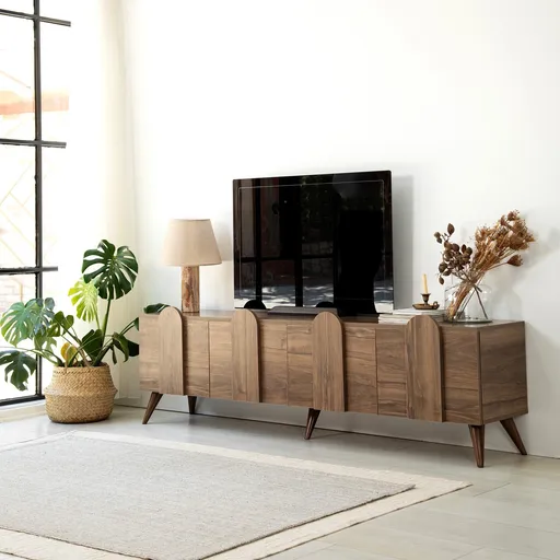 Comoda TV, Hanah Home, New Line, 180x50x35 cm, Maro