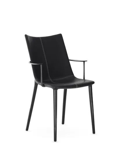 Scaun HHH piele, varianta multipla - Kartell Culoare: Negru / Negru