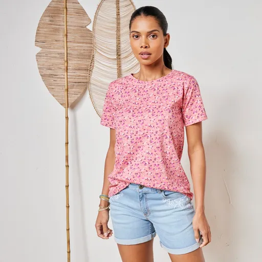 Tricou imprimat cu mâneci scurte