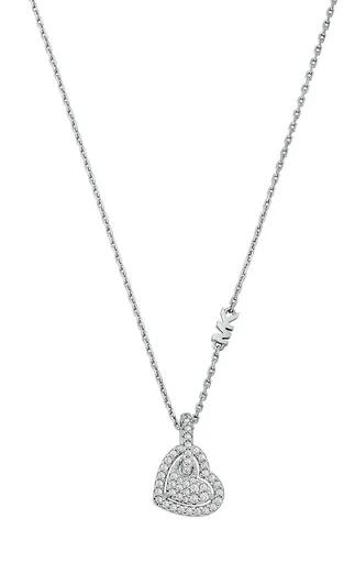 Michael Kors Colier din argint Inimă cu zircon Premium MKC1747CZ040 (lanț, pandantiv)