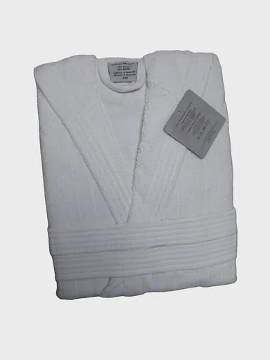 Halat de baie ET 2000 IMPEX, S/M, bumbac, alb