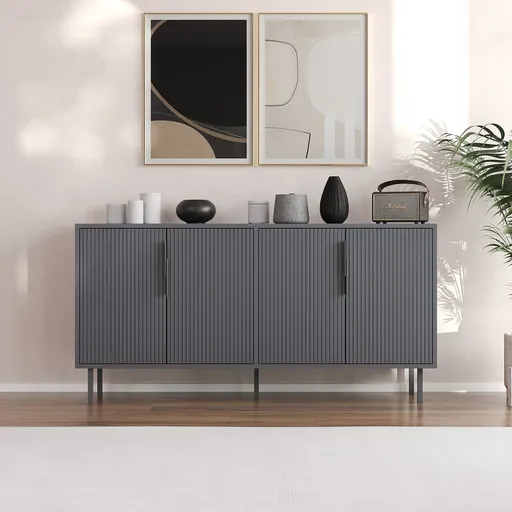 Consola, Hanah Home, Clara, 150x75x36 cm, Antracit