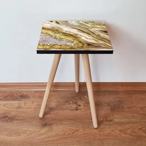 Masuta, Hanah Home, Shp284, 35x42x35 cm, Auriu / Bej / Alb