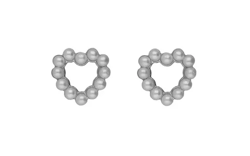 Victoria Cruz Cercei din argint, inimi cu perle Sera A5574-00HT