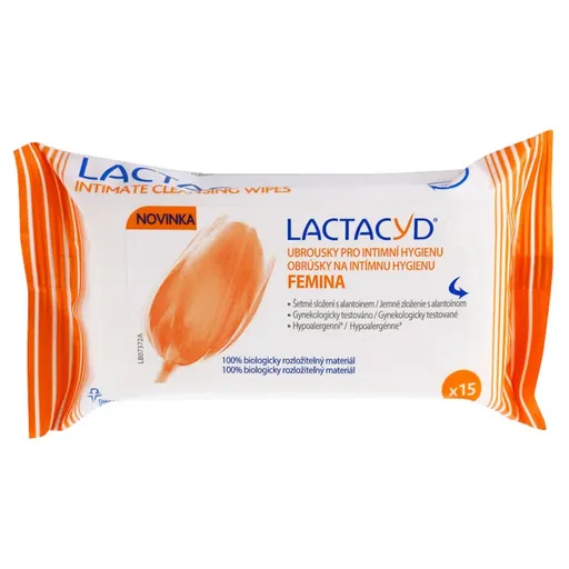 Lactacyd Femina servetele umede pentru igiena intima 15 buc