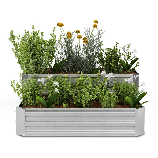 Blumfeldt Ghiveciul High Grow, 2 niveluri, rezistent la intemperii, rezistent la coroziune, robust, 405 L